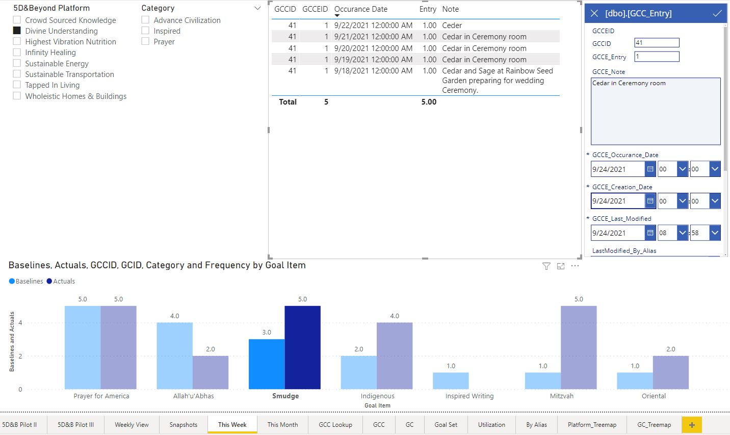 5D&B BI Dashboard - This Week